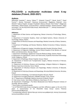 POLCOVID: a multicenter multiclass chest X-ray database (Poland,
  2020-2021)