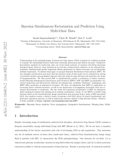 Bayesian Simultaneous Factorization and Prediction Using Multi-Omic Data