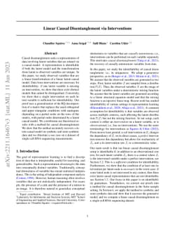 Linear Causal Disentanglement via Interventions