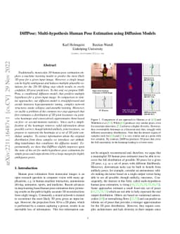DiffPose: Multi-hypothesis Human Pose Estimation using Diffusion models