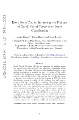 Every Node Counts: Improving the Training of Graph Neural Networks on
  Node Classification