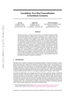 Geoclidean: Few-Shot Generalization in Euclidean Geometry