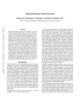 Boosted Dynamic Neural Networks
