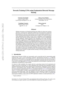 Towards Training GNNs using Explanation Directed Message Passing