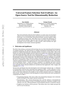 Universal Feature Selection Tool (UniFeat): An Open-Source Tool for
  Dimensionality Reduction