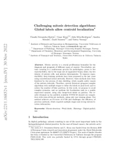 Challenging mitosis detection algorithms: Global labels allow centroid
  localization