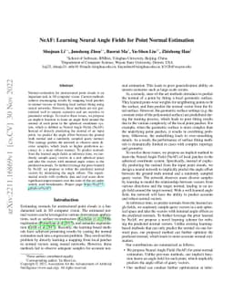 NeAF: Learning Neural Angle Fields for Point Normal Estimation