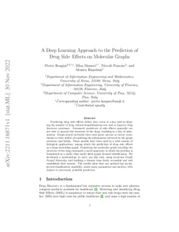 A Deep Learning Approach to the Prediction of Drug Side-Effects on
  Molecular Graphs