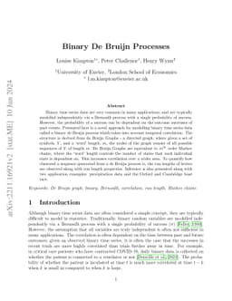 Binary De Bruijn Processes