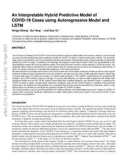 An Interpretable Hybrid Predictive Model of COVID-19 Cases using
  Autoregressive Model and LSTM