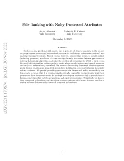 Fair Ranking with Noisy Protected Attributes