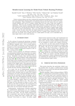 Reinforcement Learning for Multi-Truck Vehicle Routing Problems