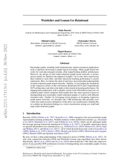 Weisfeiler and Leman Go Relational
