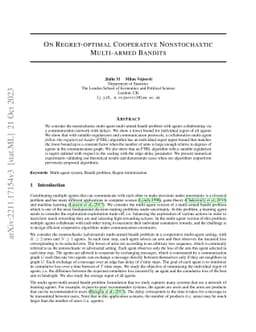 On Regret-optimal Cooperative Nonstochastic Multi-armed Bandits