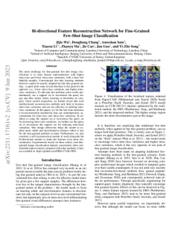Bi-directional Feature Reconstruction Network for Fine-Grained Few-Shot
  Image Classification
