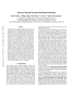 Resource Sharing Through Multi-Round Matchings