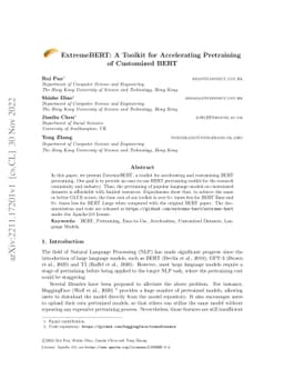 ExtremeBERT: A Toolkit for Accelerating Pretraining of Customized BERT