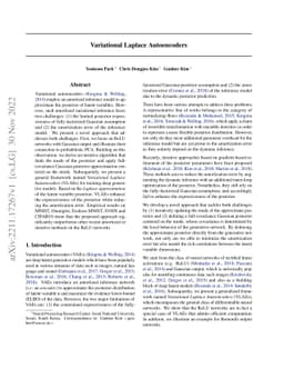 Variational Laplace Autoencoders