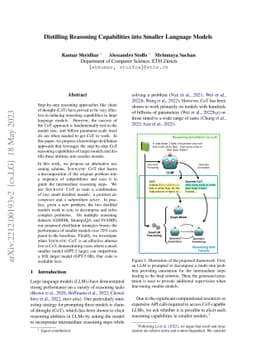 Distilling Reasoning Capabilities into Smaller Language Models