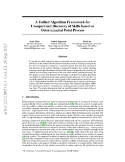 A Unified Algorithm Framework for Unsupervised Discovery of Skills based
  on Determinantal Point Process