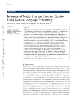 Inference of Media Bias and Content Quality Using Natural-Language
  Processing