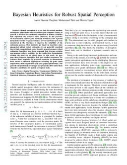 Bayesian Heuristics for Robust Spatial Perception