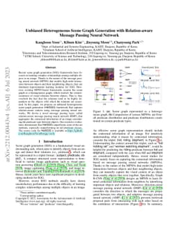 Unbiased Heterogeneous Scene Graph Generation with Relation-aware
  Message Passing Neural Network