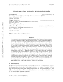 GrannGAN: Graph annotation generative adversarial networks