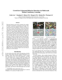 Crowd-level Abnormal Behavior Detection via Multi-scale Motion
  Consistency Learning