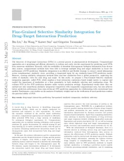Fine-Grained Selective Similarity Integration for Drug-Target
  Interaction Prediction