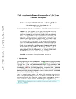 Understanding the Energy Consumption of HPC Scale Artificial
  Intelligence