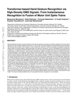 Transformer-based Hand Gesture Recognition via High-Density EMG Signals:
  From Instantaneous Recognition to Fusion of Motor Unit Spike Trains