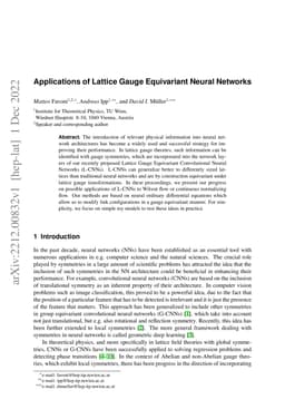 Applications of Lattice Gauge Equivariant Neural Networks