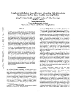 Symphony in the Latent Space: Provably Integrating High-dimensional
  Techniques with Non-linear Machine Learning Models