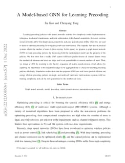 A Model-based GNN for Learning Precoding