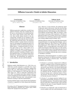 Diffusion Generative Models in Infinite Dimensions