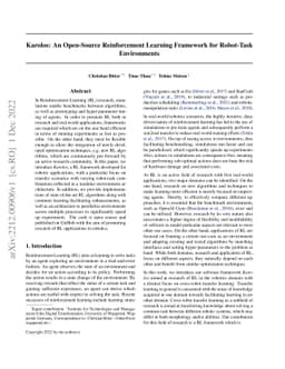 Karolos: An Open-Source Reinforcement Learning Framework for Robot-Task
  Environments
