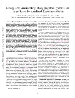DisaggRec: Architecting Disaggregated Systems for Large-Scale
  Personalized Recommendation
