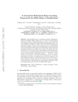 A Geometric-Relational Deep Learning Framework for BIM Object
  Classification