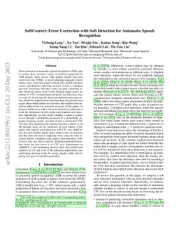 SoftCorrect: Error Correction with Soft Detection for Automatic Speech
  Recognition
