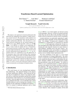 Transformer-Based Learned Optimization