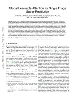 Global Learnable Attention for Single Image Super-Resolution