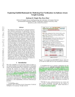 Exploring Faithful Rationale for Multi-hop Fact Verification via
  Salience-Aware Graph Learning