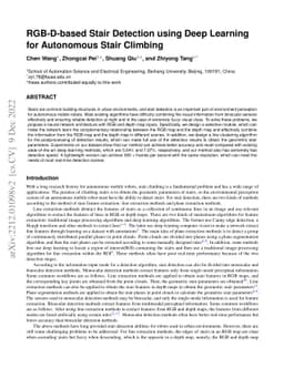 RGB-D-based Stair Detection using Deep Learning for Autonomous Stair
  Climbing