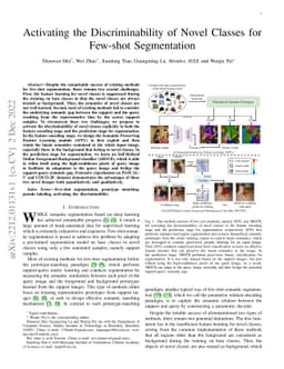 Activating the Discriminability of Novel Classes for Few-shot
  Segmentation