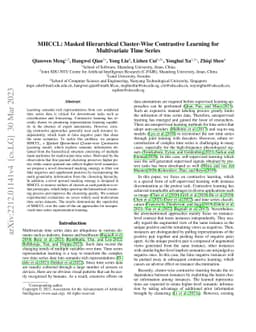 MHCCL: Masked Hierarchical Cluster-Wise Contrastive Learning for
  Multivariate Time Series