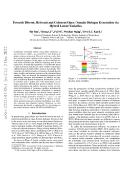 Towards Diverse, Relevant and Coherent Open-Domain Dialogue Generation
  via Hybrid Latent Variables