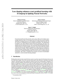 Loss shaping enhances exact gradient learning with Eventprop in spiking neural networks