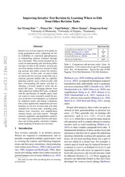 Improving Iterative Text Revision by Learning Where to Edit from Other
  Revision Tasks