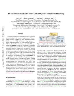 PGFed: Personalize Each Client's Global Objective for Federated Learning